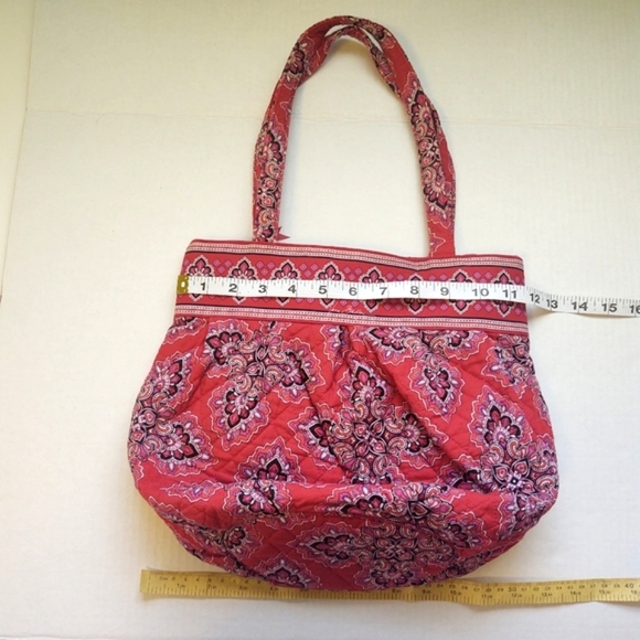 VERA BRADLEY Red Frankly Scarlet Shoulder Bag Purse Medium - Picture 9 of 16